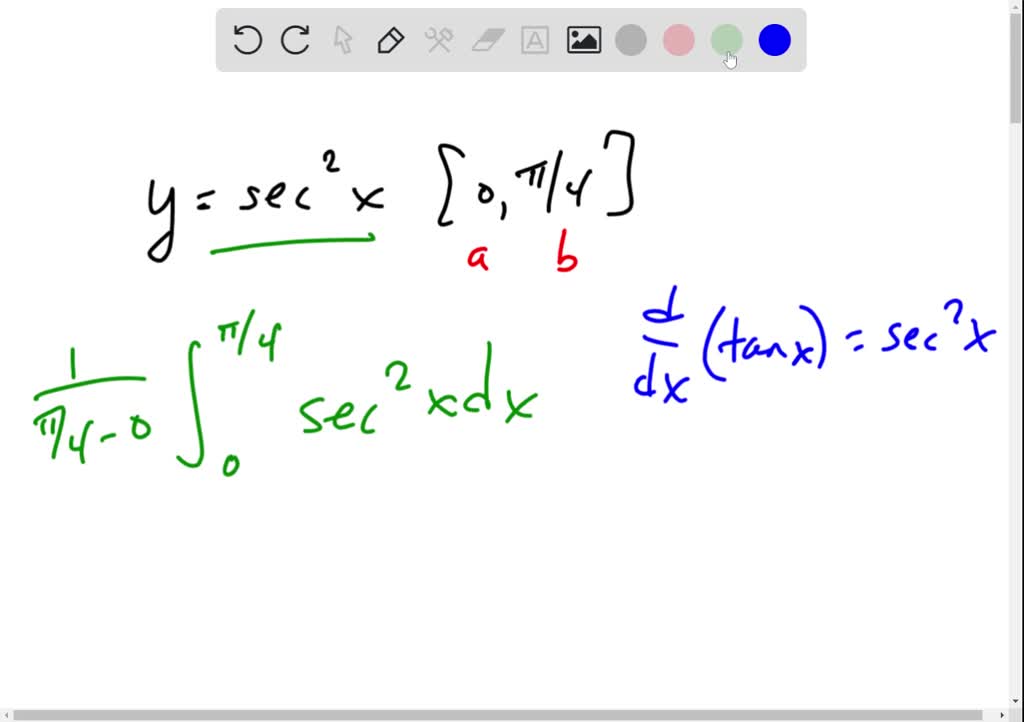 SOLVED 19 Find The Average Value Of The Function On The Interval