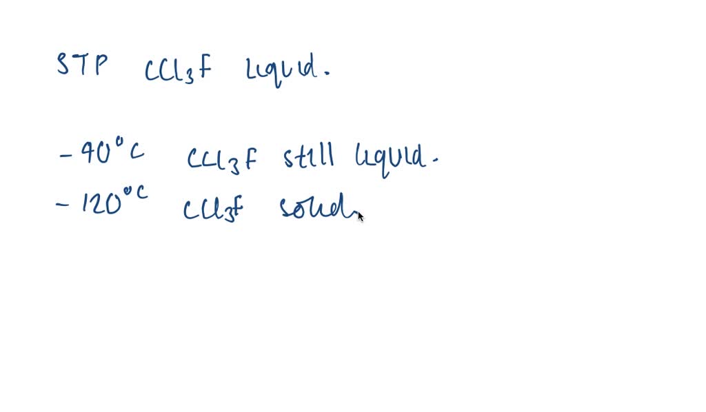 SOLVED The Normal Boiling Point Of Trichlorofluoromethane Mathrm CCl