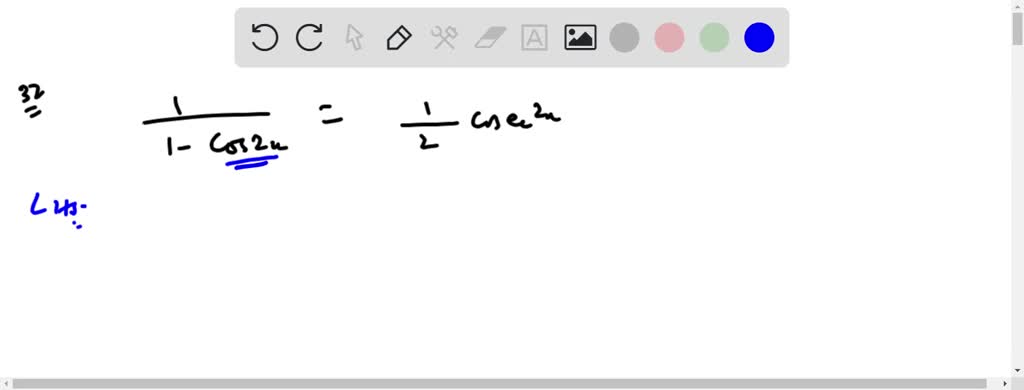 SOLVED Use A Double Angle Or Half Angle Identity To Verify The Given