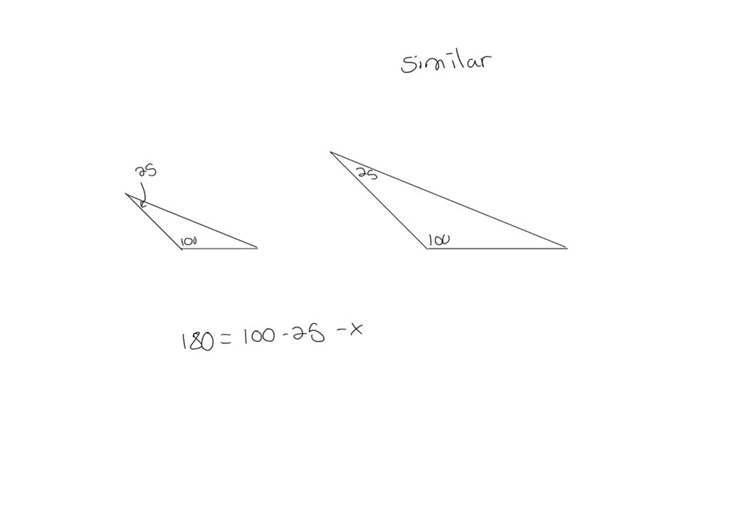 SOLVED The Triangles Shown Are Similar