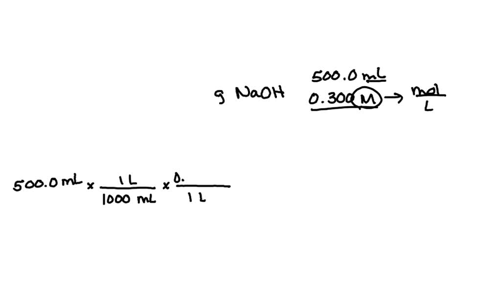 Solved How Many Grams Of Naoh Are Needed To Prepare Ml Of