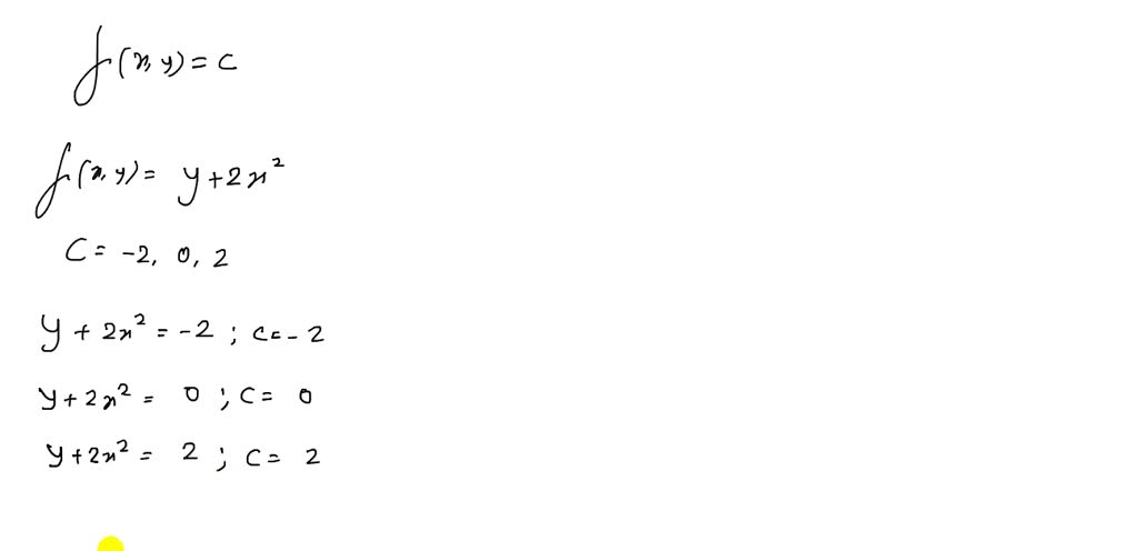 Solved Sketch The Level Curve F X Y C F X Y X Y C