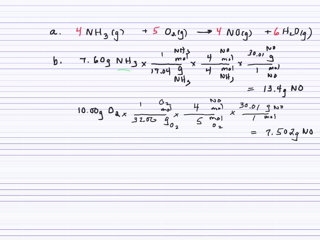 Solved The First Step In The Manufacture Of Nitric Acid By The Ostwald