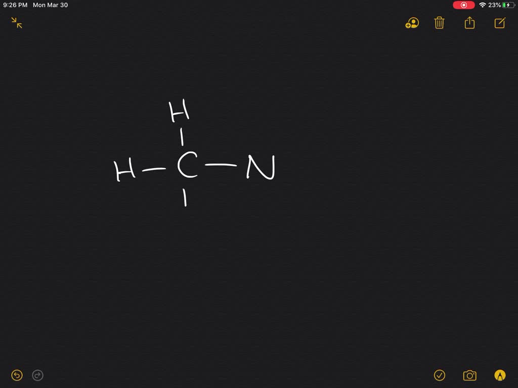 SOLVED Draw The Structural Formula Of Methylamine CH5 N A Substance