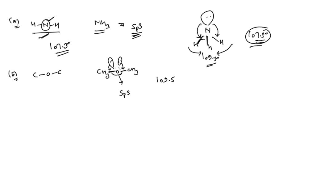 Solved Predict The Approximate Bond Angles A The H N H Bond Angle