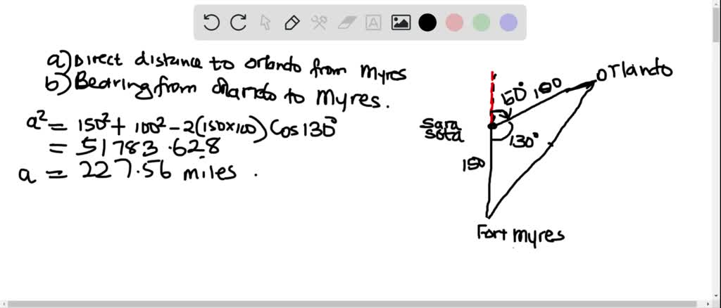 Solved Navigation An Airplane Flies Due North From Ft Myers To