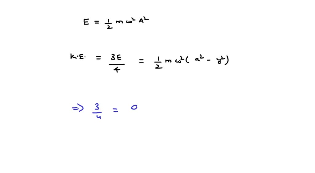 Solved A Particle Starts Shm From The Mean Position Its Amplitude Is A