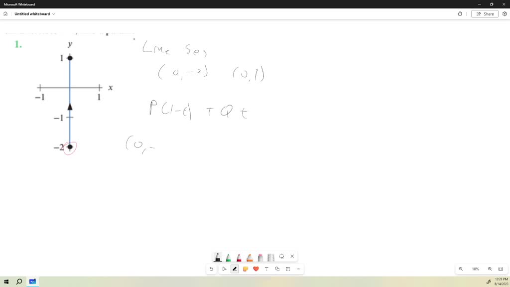 Solved Find A Parameterization For The Curve Shown Graph Can T