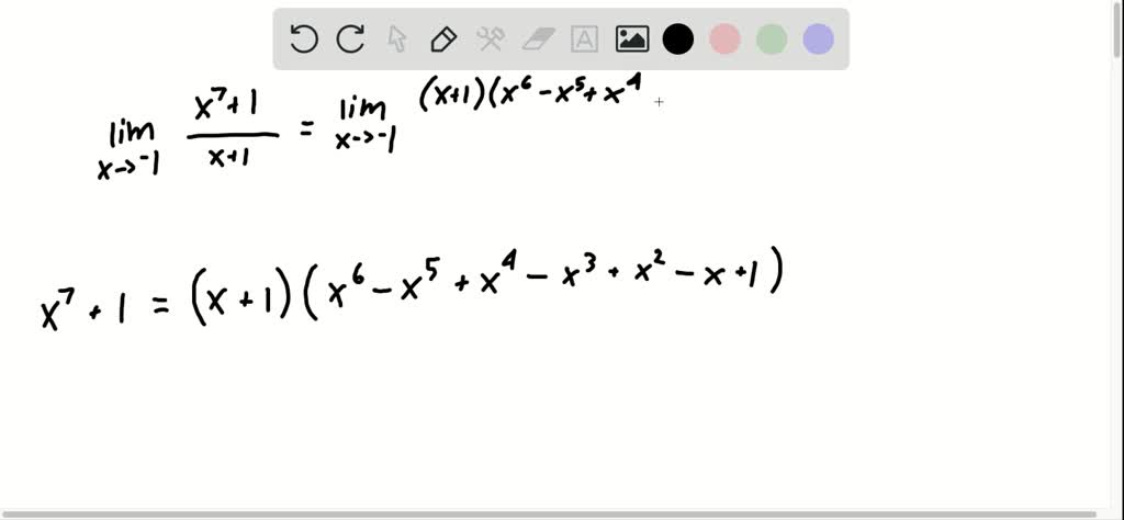 Calculate The Following Limits Using The Factorization Formula X N A N