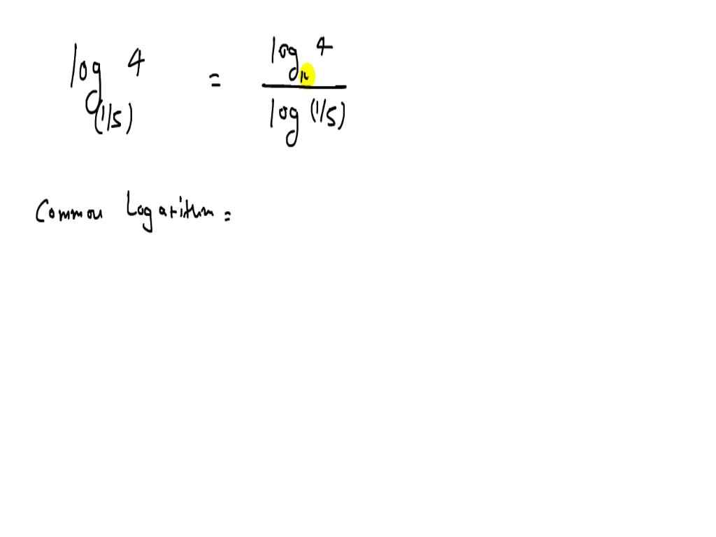 Solved Changing The Base In Exercises Rewrite The Logarithm As A