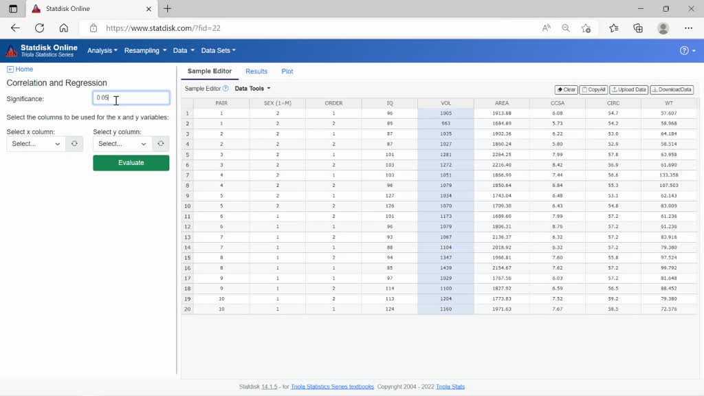 SOLVED Refer To Data Set 6 In Appendix B And Use The Paired Data