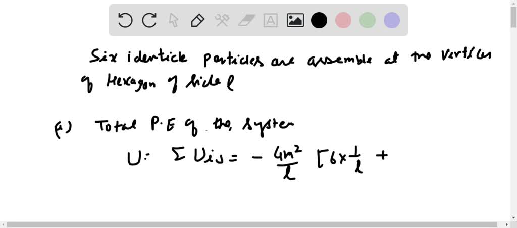 Solved Six Identical Particles Each Of Mass M Situated At The Numerade