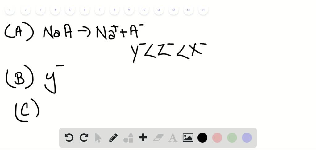 SOLVED The Following Pictures Represent Solutions Of Three Salts NaA A