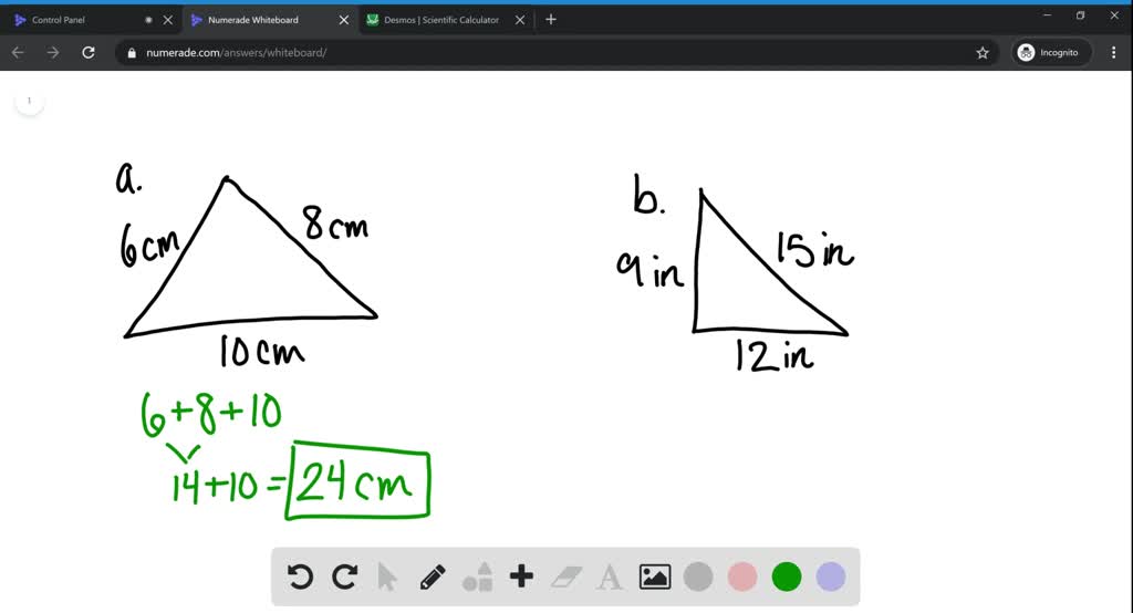 Solved Find The Perimeter Of Each Triangle Tex