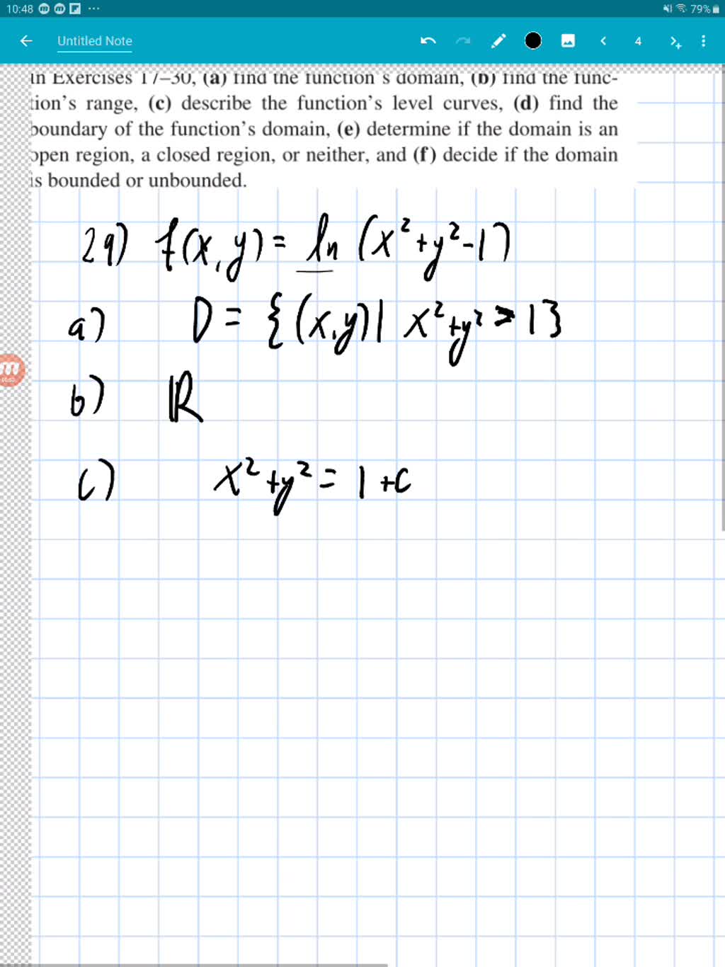 Solved A Find The Function S Domain B Find The Function S Range