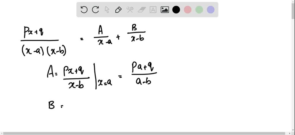 SOLVED Determine The Partial Fraction Decomposition For Each Of The