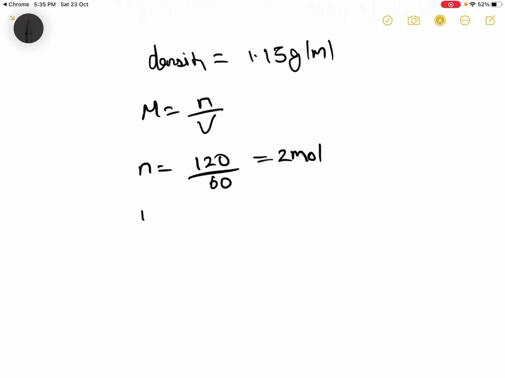 Solved Dissolving G Of Urea Mol Wt In G Of Water Gave