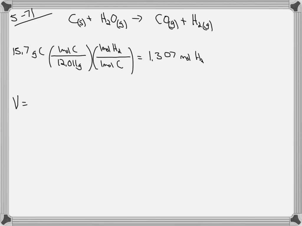 Consider The Chemical Reaction C S H2 O G CO G H2 G How Many