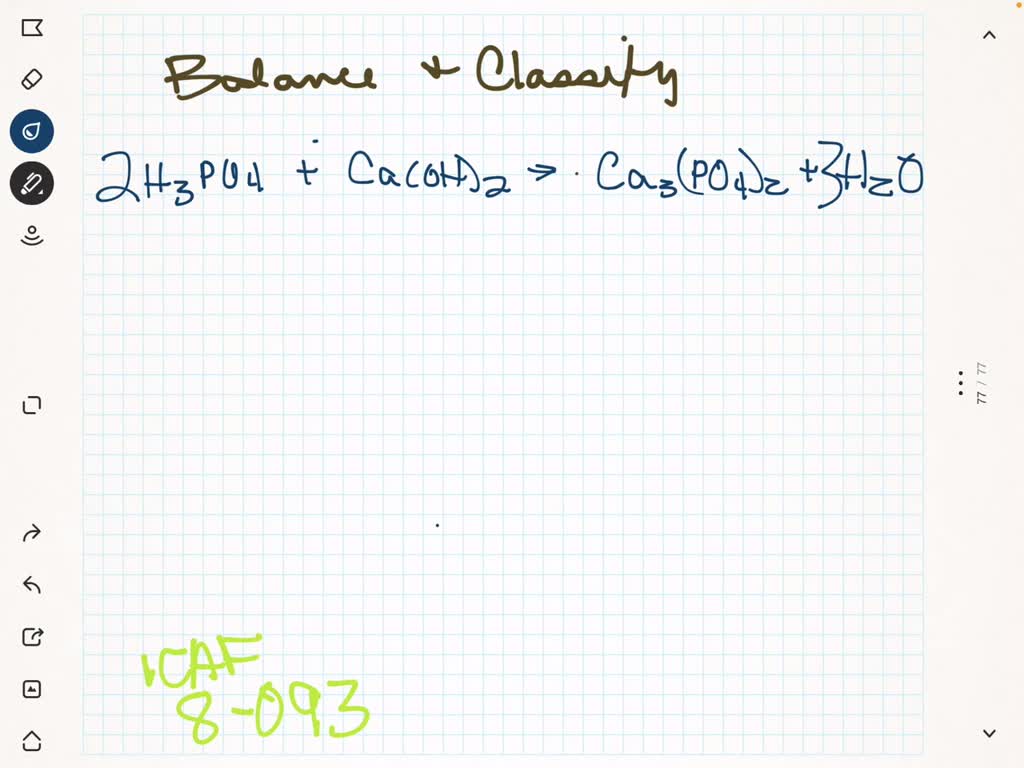 SOLVED Balance This Chemical Equation And Classify It As Combination