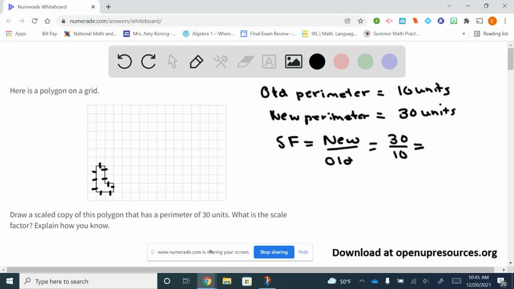 Here Is A Polygon On A Grid Draw A Scaled Copy Of This Polygon That