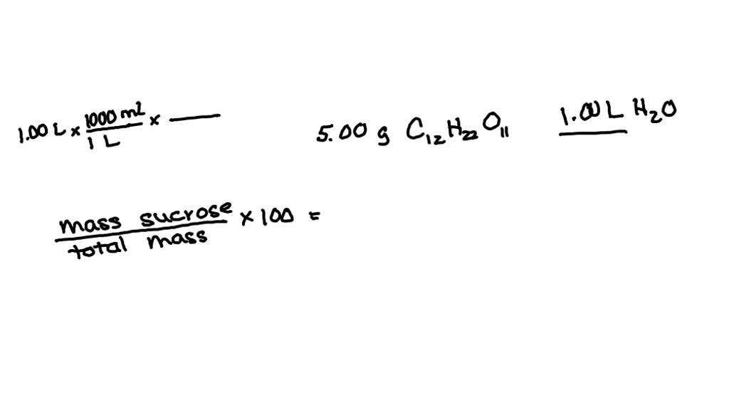 Solved A Solution Is Prepared By Dissolving G Of Sucrose C H