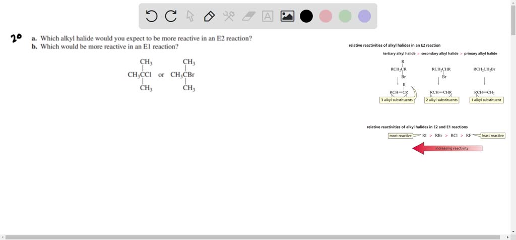 Solved A Which Alkyl Halide Would You Expect To Be More Reactive