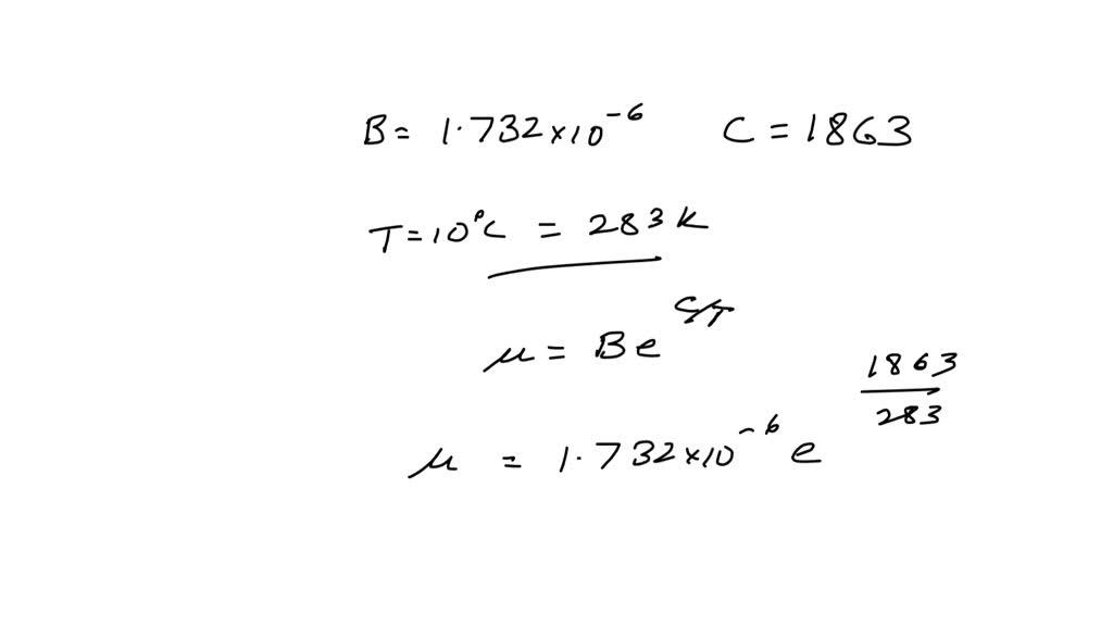 Solved Andrade S Equation Has Been Proposed As A Model Of The Effect Of