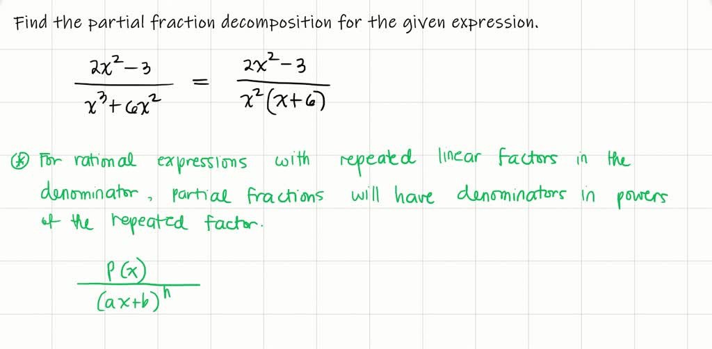 Solved Write Out The Appropriate Form Of The Partial Fraction