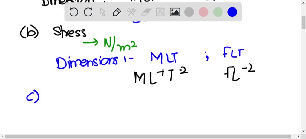 SOLVED Verify The Dimensions In Both The F L T System And The M L T