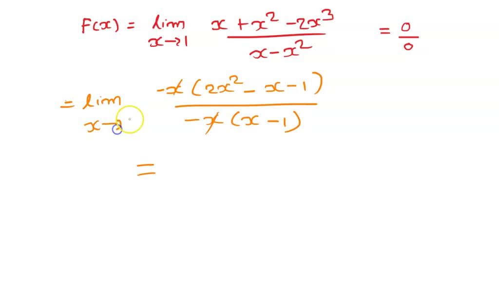 SOLVED Calculate Each Of The Limits In Exercises Limx 1 X X 2 2