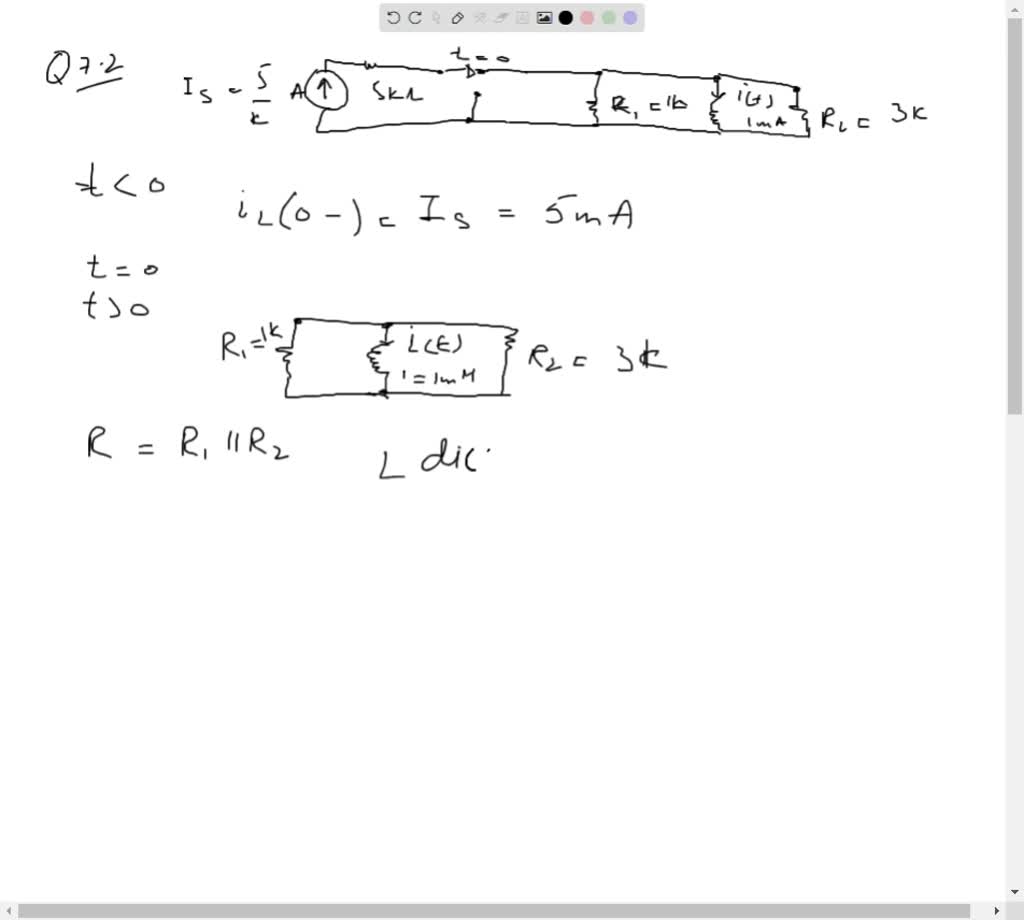 Use The Differential Equation Approach To Find Io T For T 0 In The