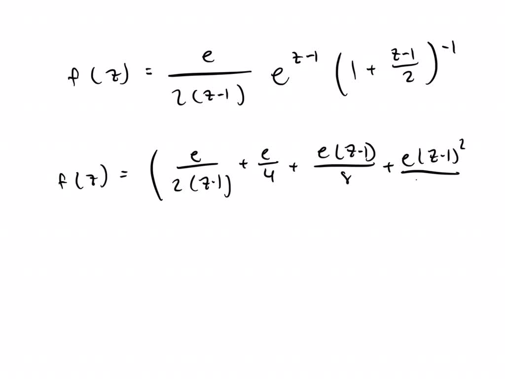 Solved Find The Laurent Series For The Following Functions About The