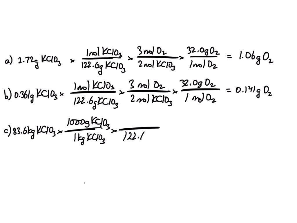 For The Reaction Shown Calculate How Many Grams Of Oxygen Form When