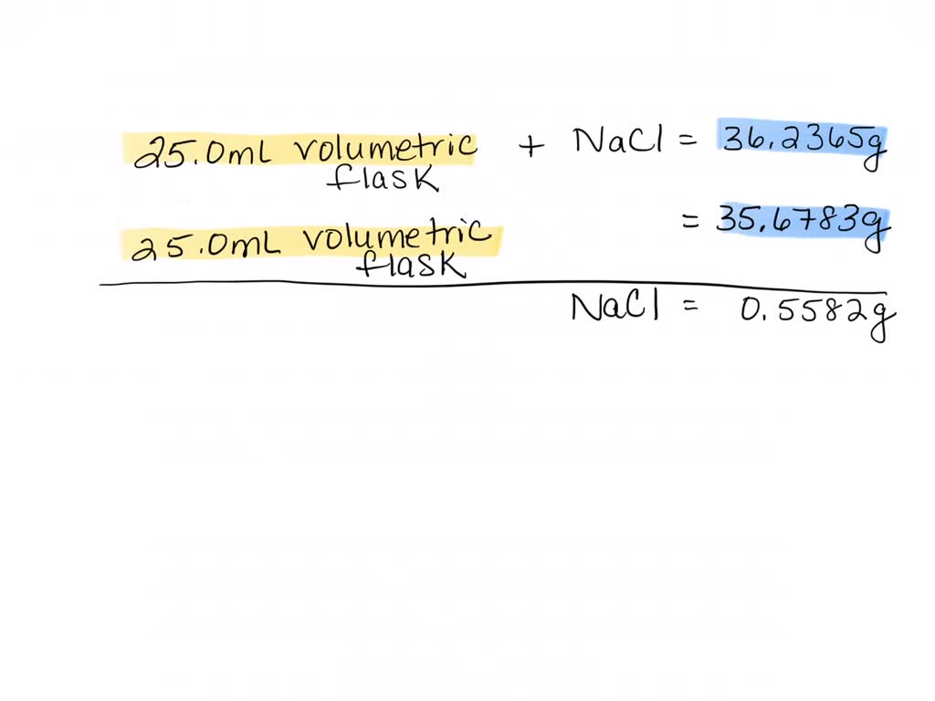 Solved Calculate The Molar Concentration Of Nacl To The Correct Number