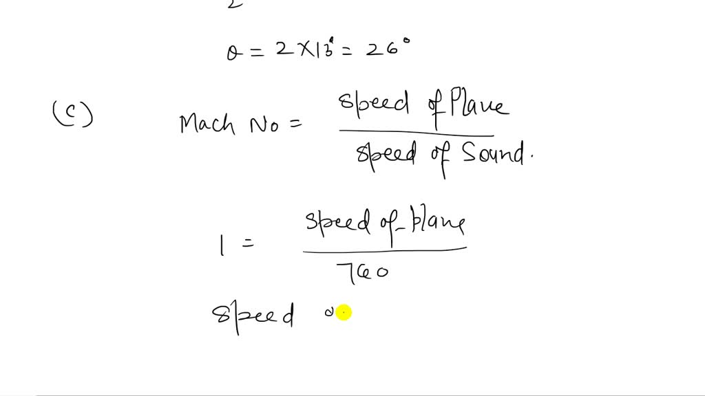 Mach Number An Airplane S Mach Number M Is The Ratio Of Its Speed To