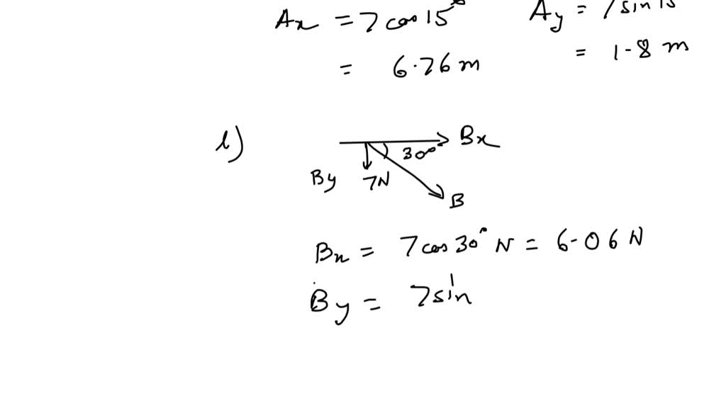 SOLVED Draw And Label The X And Y Component Vectors Of The Vector