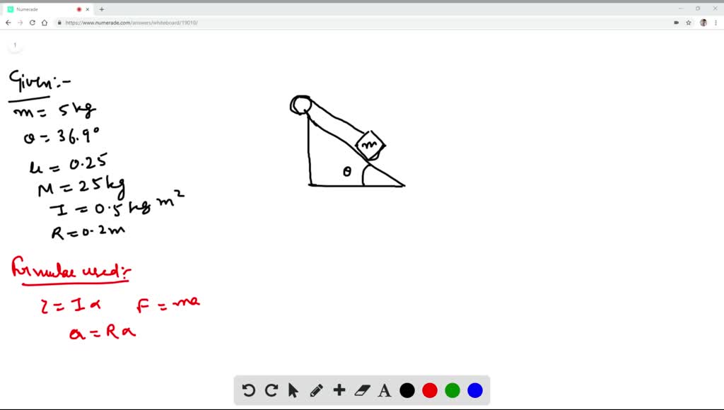 Solved A Block With Mass M Kg Slides Down A Surface Inclined