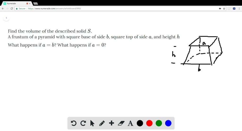 SOLVED Find The Volume Of The Described Solid S A Frustum Of A