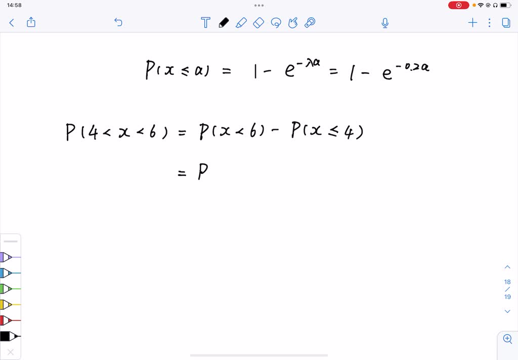 Let x have an exponential distribution with λ 0 2 Find the