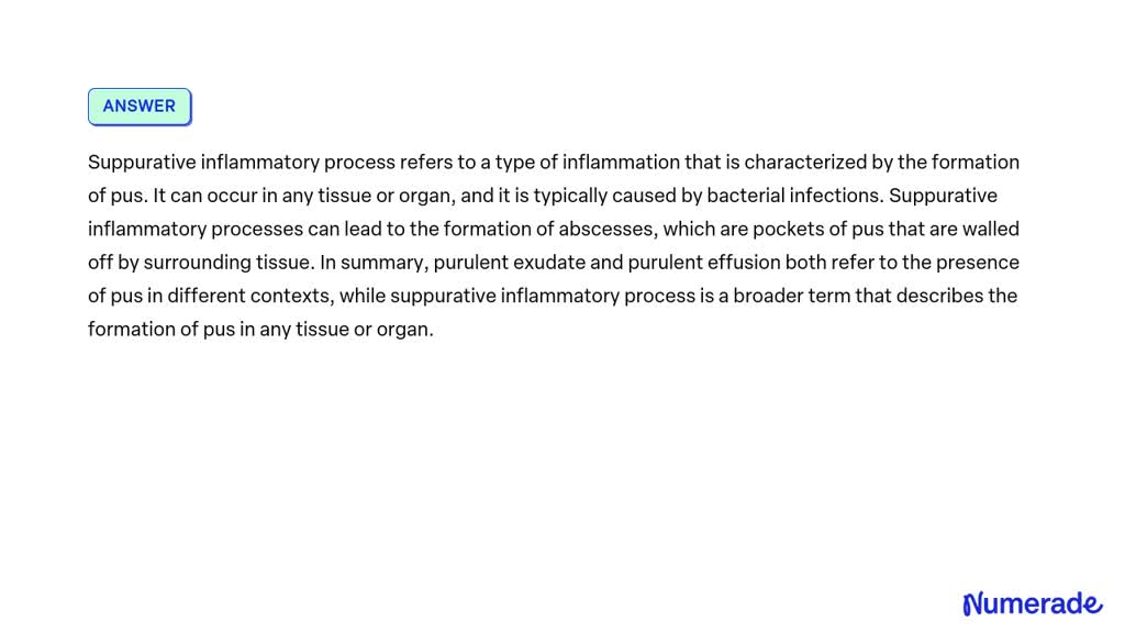 Solved What Is Purulent Effusion What Is The Difference Between