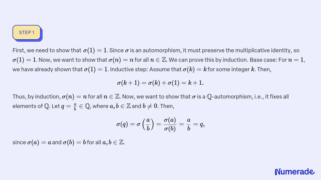 SOLVED If K is an extension field of ℚ and σis an automorphism of