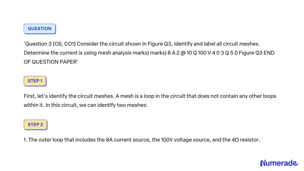 Solved Question C Co Consider The Circuit Shown In Figure Q