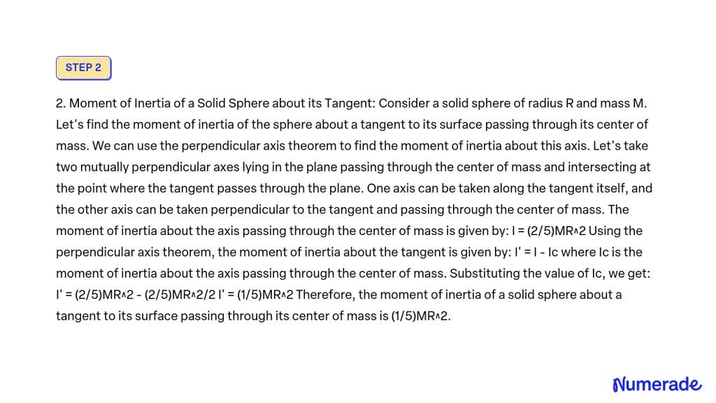 SOLVED State And Prove Perpendicular Axis Theorem And Find Moment Of