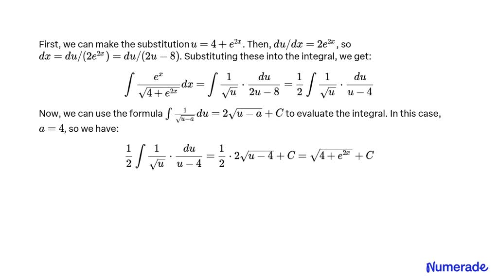 SOLVED Evaluate The Integrals By Making Appropriate U Substitutions