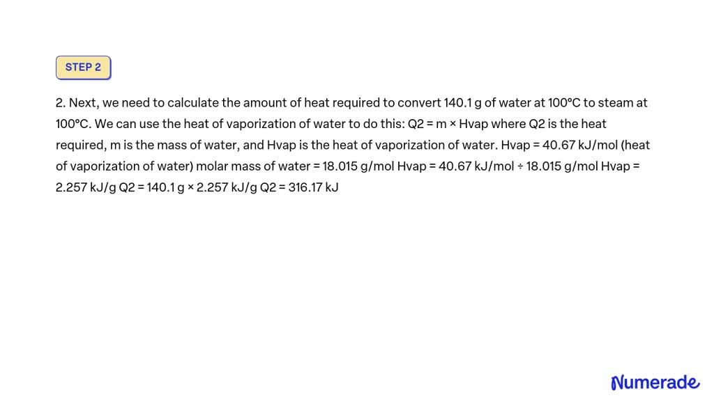 Solved Calculate The Amount Of Heat In Kj Required To Convert