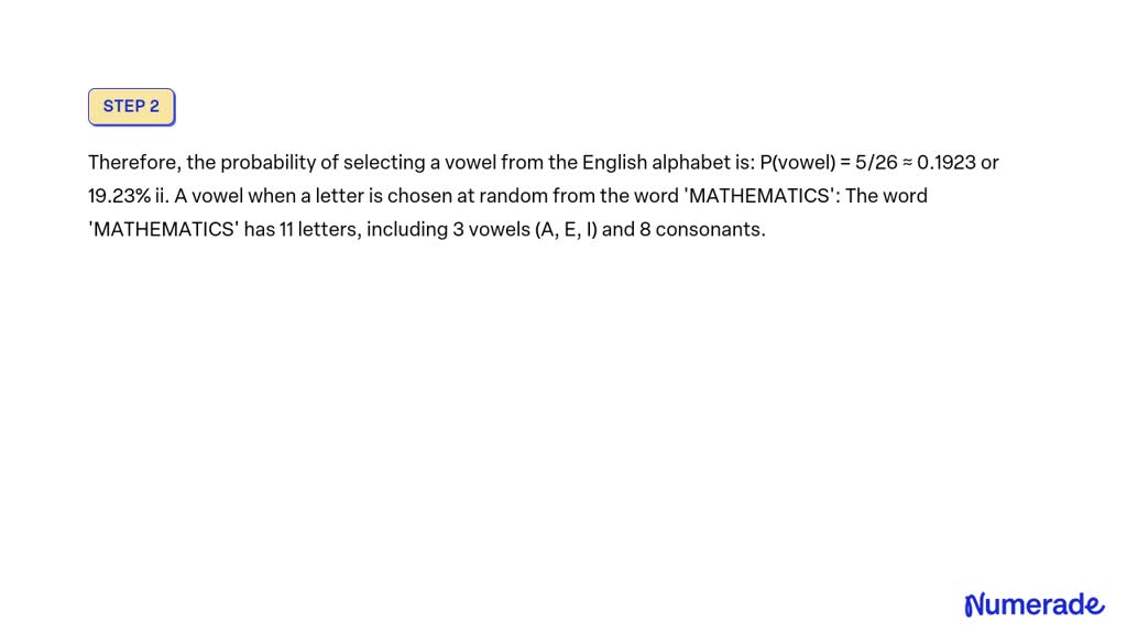 SOLVED 8 What Is The Probability Of Selecting The Following I A