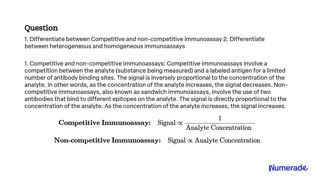 SOLVED 1 Differentiate Between Competitive And Non Competitive