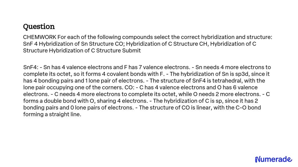 Video Solution Chemwork For Each Of The Following Compounds Select