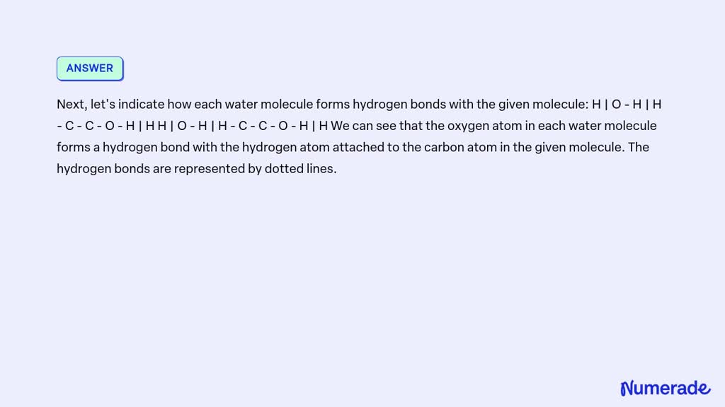 Solved Draw The Expanded Structural Formula Of Two Water Molecules And