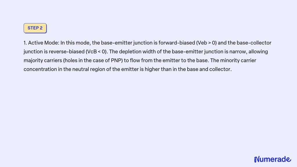 Video Solution Consider A Pnp Transistor A Indicate In The